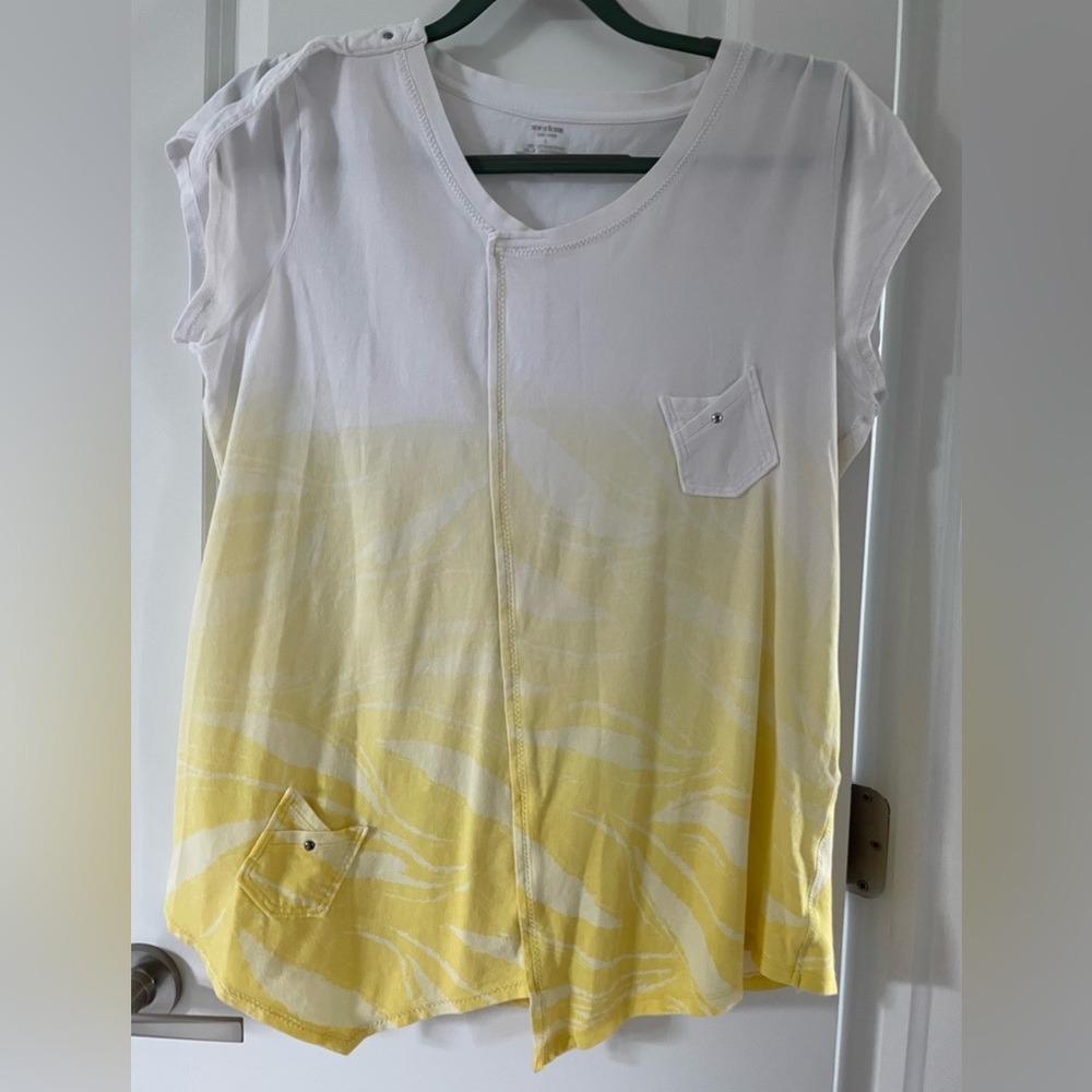 Yellow and White Shirt